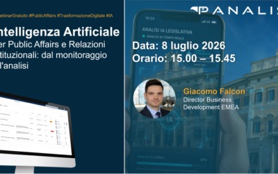 Event: Intelligenza Artificiale per Public Affairs e Relazioni Istituzionali: dal monitoraggio all’analisi