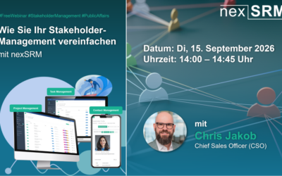Webinar: Wie Sie Ihr Stakeholder-Management mit nexSRM vereinfachen